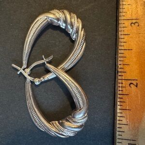 Elegant Sterling Silver Hoop Earrings